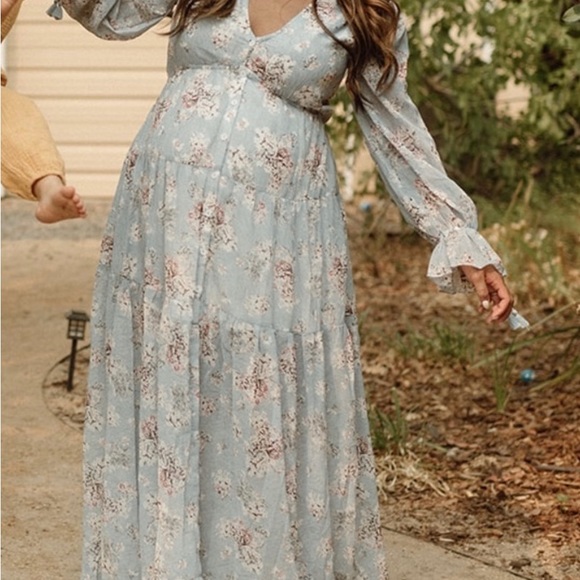 Love in Bloom Floral Blue Dress - Picture 3 of 3